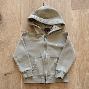 Polo by Ralph Lauren Kids Beige Tan Zip-Up Hoodie Toddler Size 4T